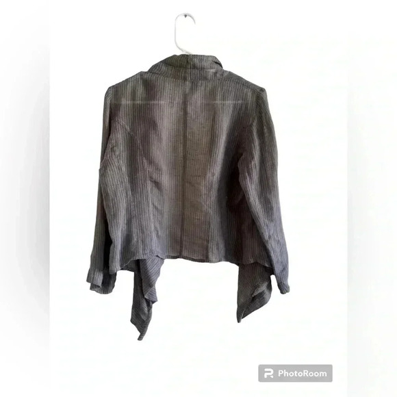 Eileen Fisher linen buttonless cardigan (00893) - Picture 2 of 9